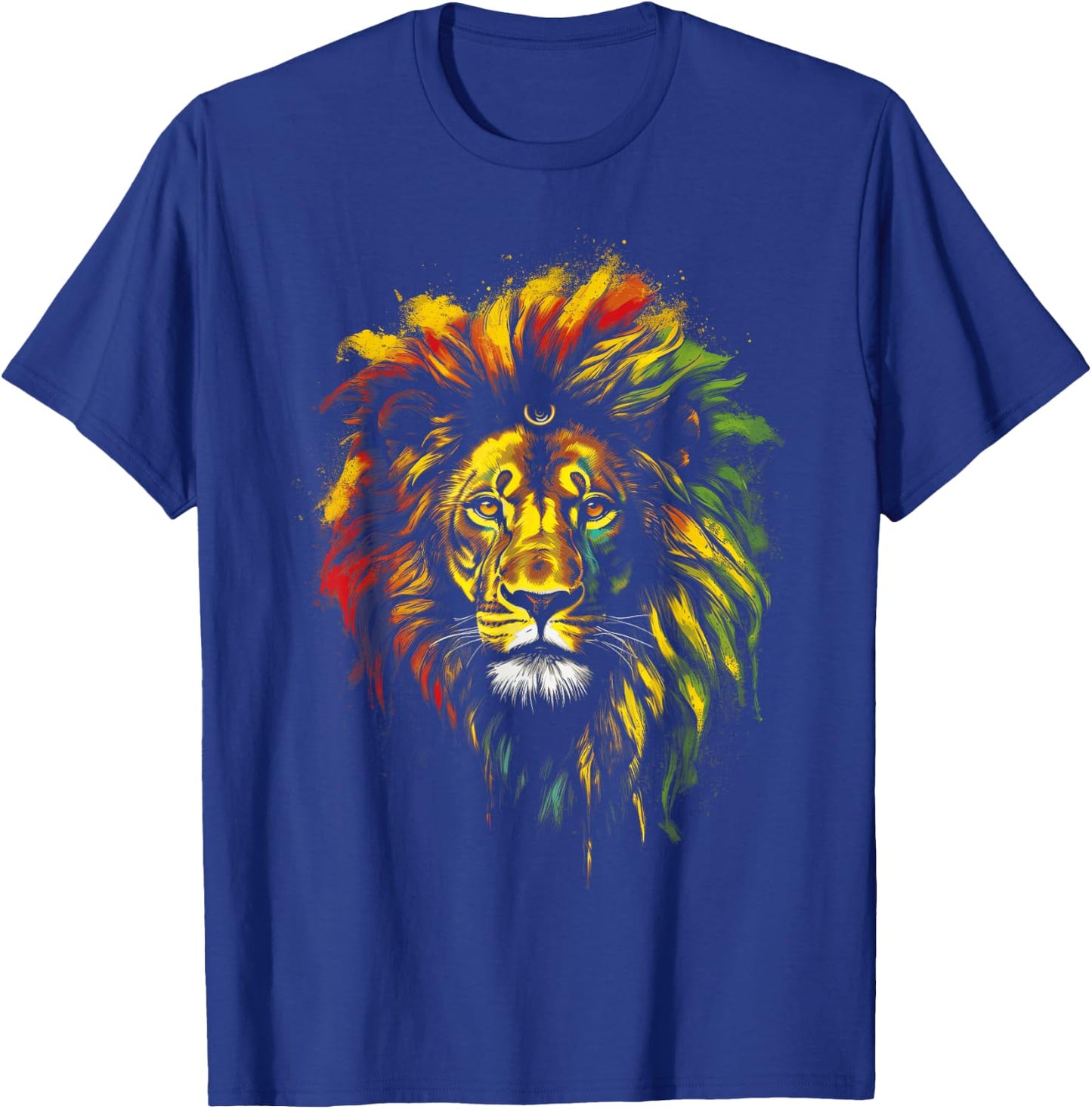 Jamaica Lion Dread locks T-Shirt - T-Shirt | Royal