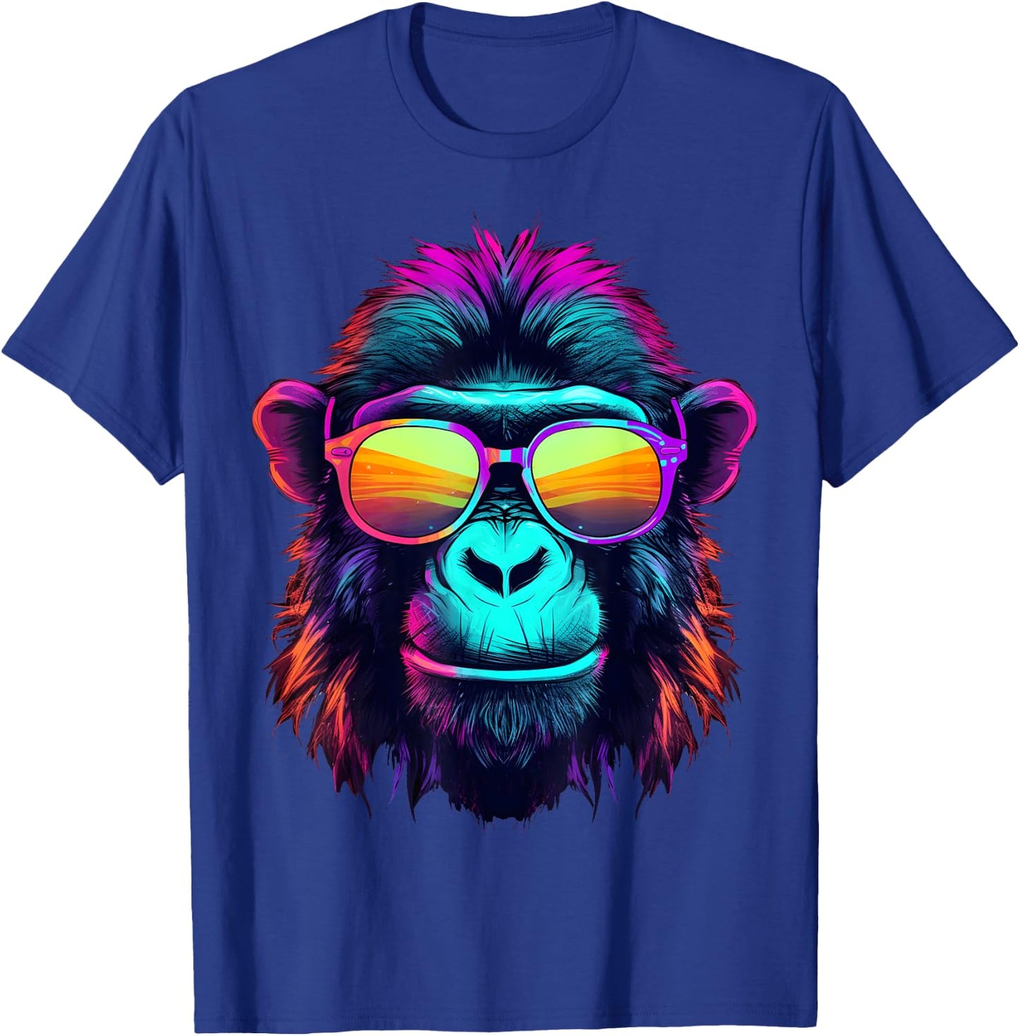 Cool Chimp with Sunglasses. T-Shirt - T-Shirt | Royal