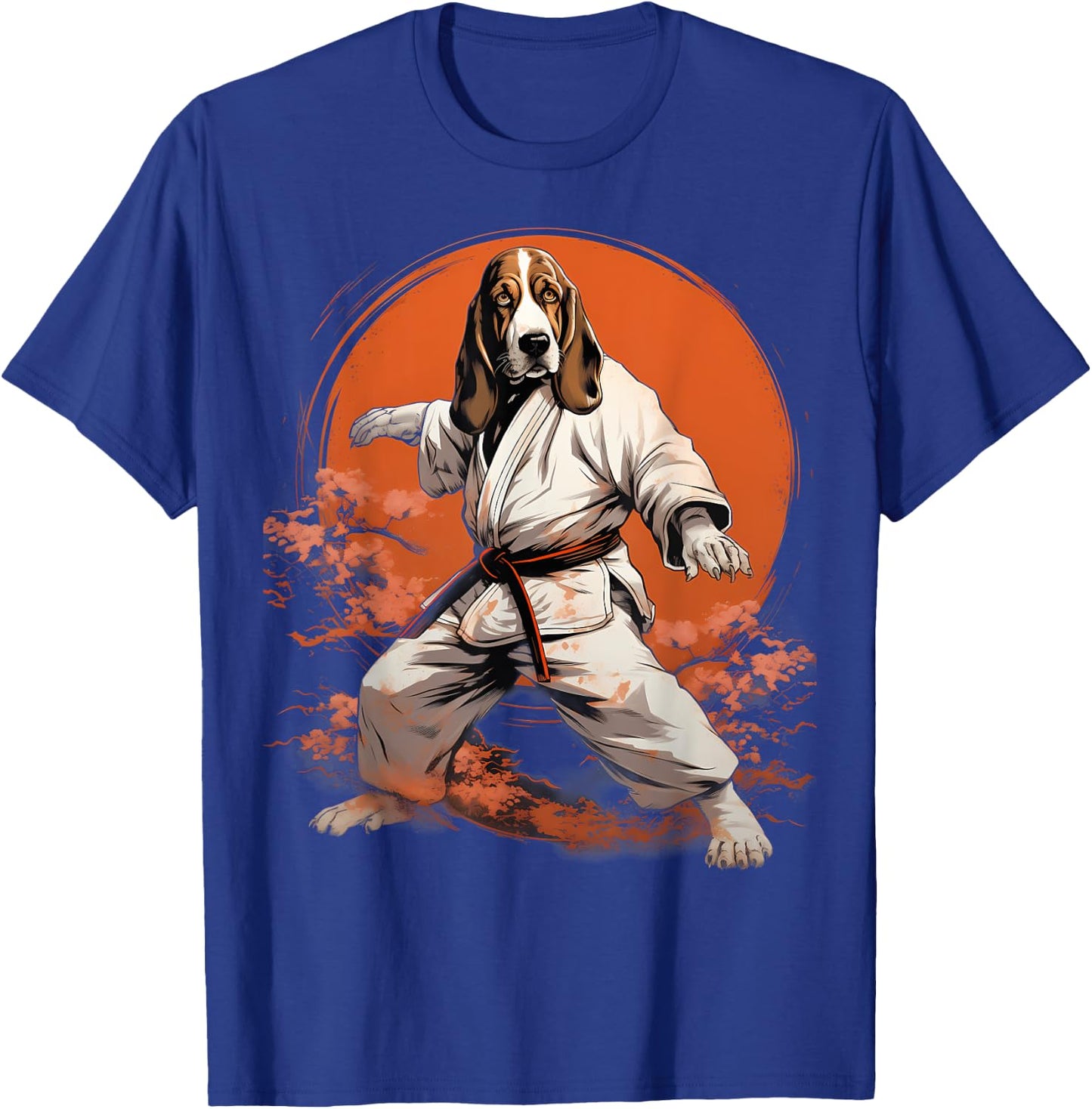 MMA Basset Hound Dog Karate T-Shirt - T-Shirt | Royal