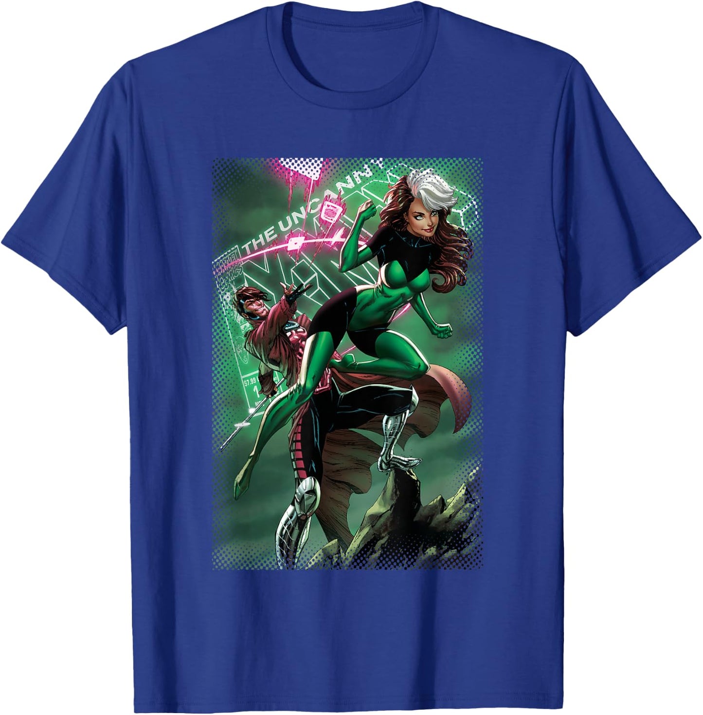 Marvel X-Men The Uncanny X-Men Rogue & Gambit Cover T-Shirt - T-Shirt | Royal