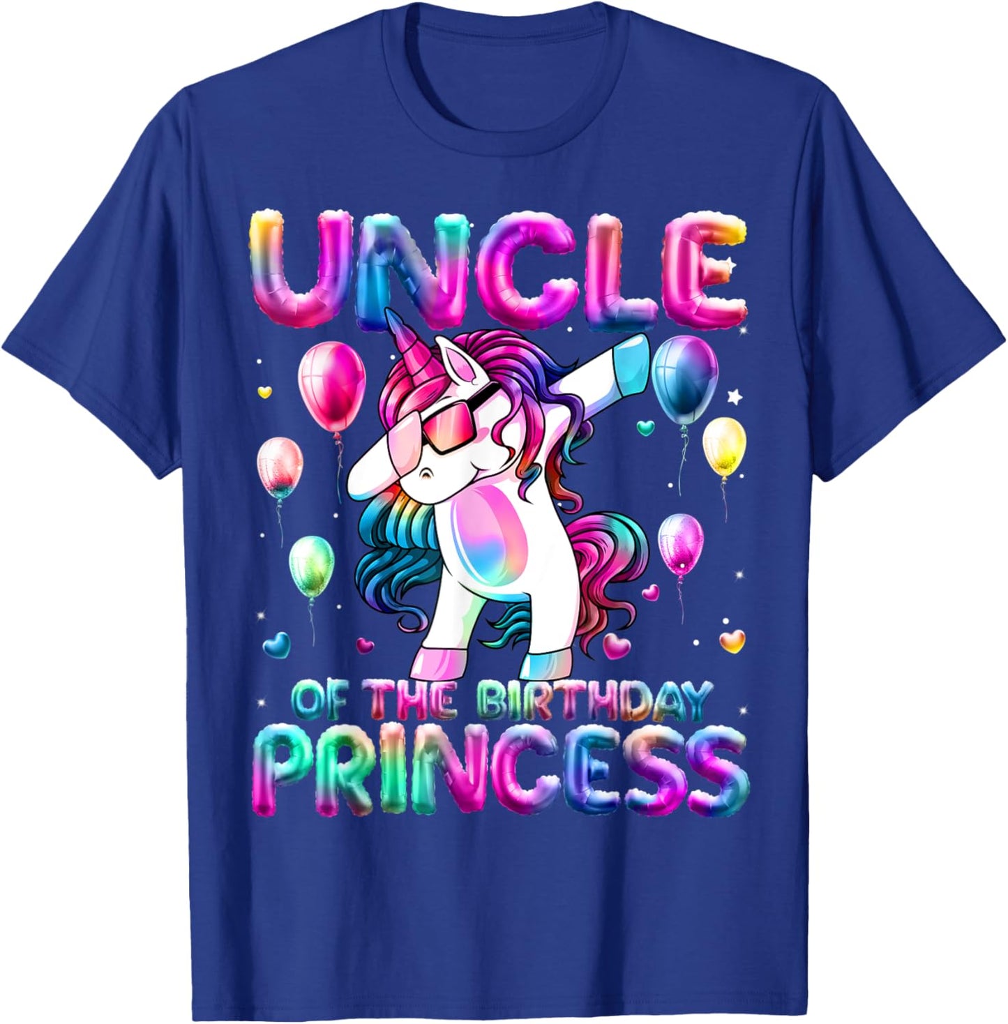 Uncle of the Birthday Princess Girl Dabbing Unicorn Uncle T-Shirt - T-Shirt | Royal