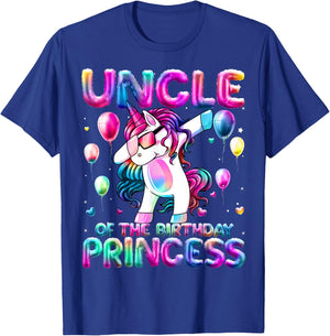 Uncle of the Birthday Princess Girl Dabbing Unicorn Uncle T-Shirt - T-Shirt | Royal