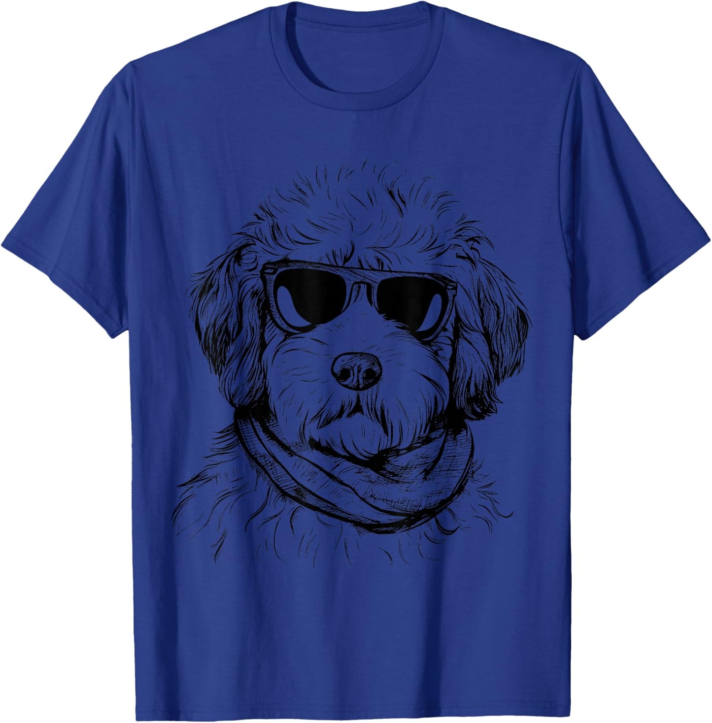 Whoodle Sketch Drawing Art Dog Lover Mom Dad Women T-Shirt - T-Shirt | Royal