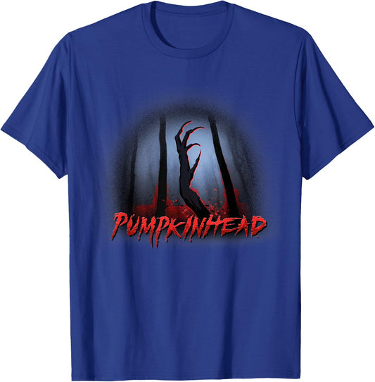 Pumpkinhead Logo with Hand Silohuette T-Shirt - T-Shirt | Royal