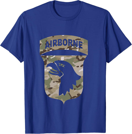 Camo 101st Airborne Division - OCP ACU Multicam Camouflage T-Shirt - T-Shirt | Royal
