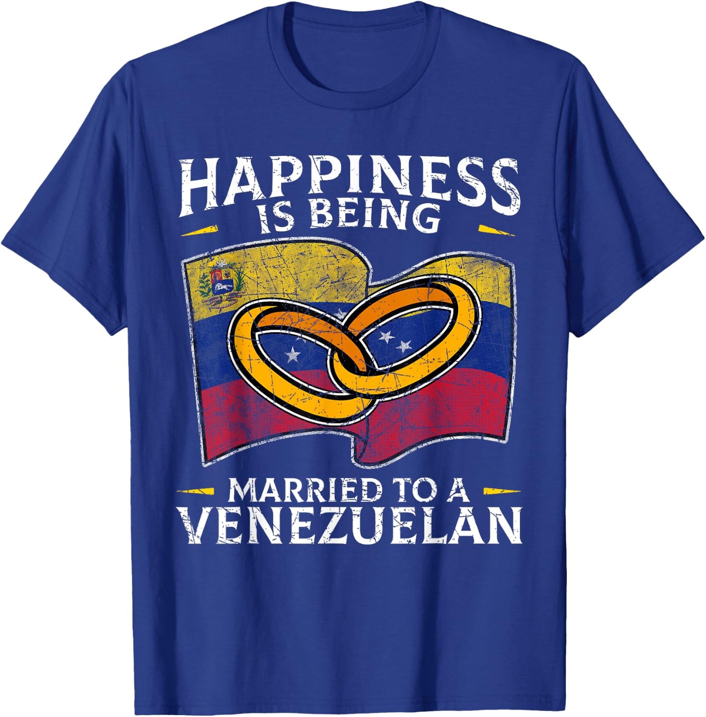 Venezuelan Wedding Venezuela Heritage Roots Flag Married T-Shirt - T-Shirt | Royal
