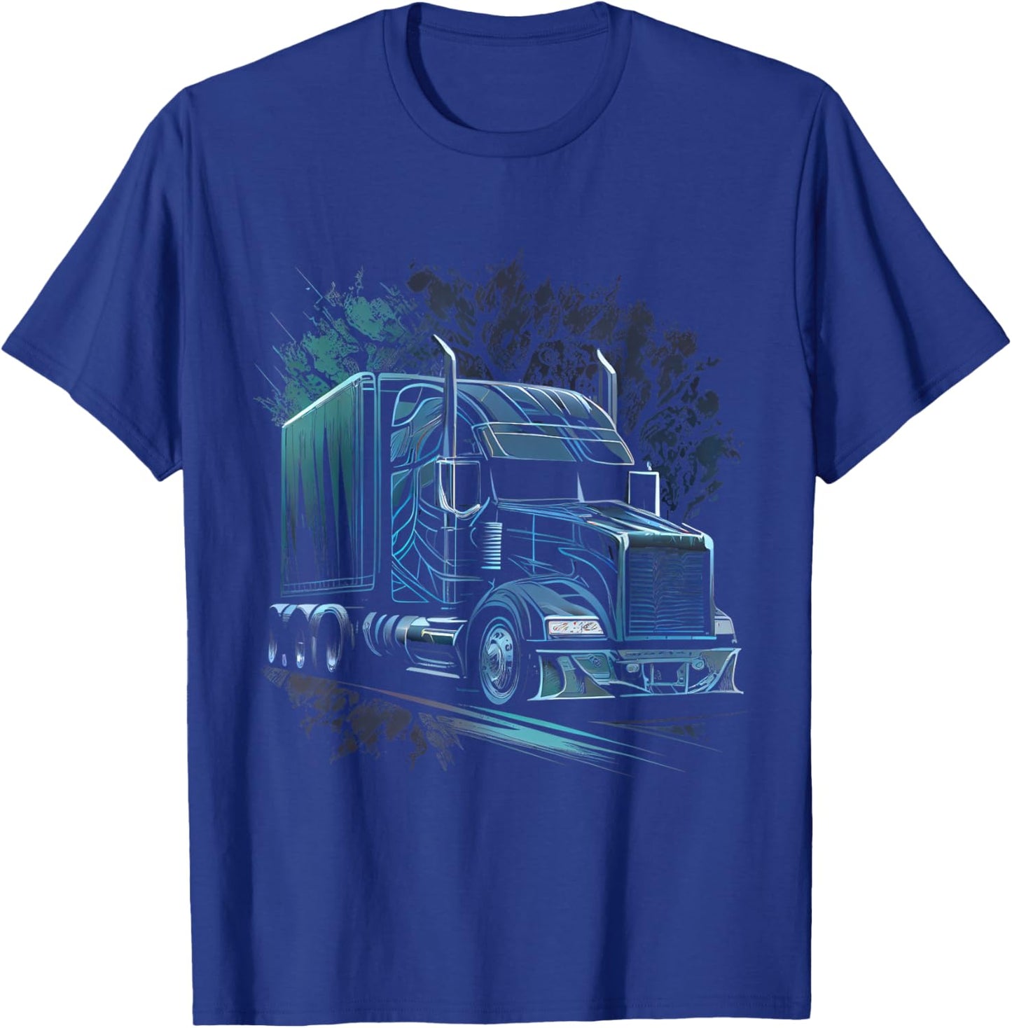 Truck Driver 18 Wheel Trucker T-Shirt - T-Shirt | Royal