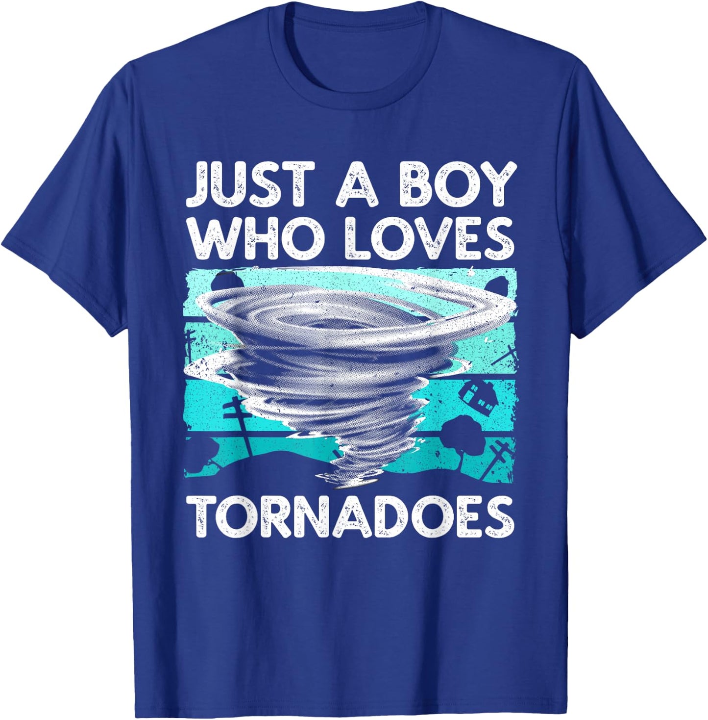 Funny Tornado Art Boys Weather Storm Tornado Chaser T-Shirt - T-Shirt | Royal