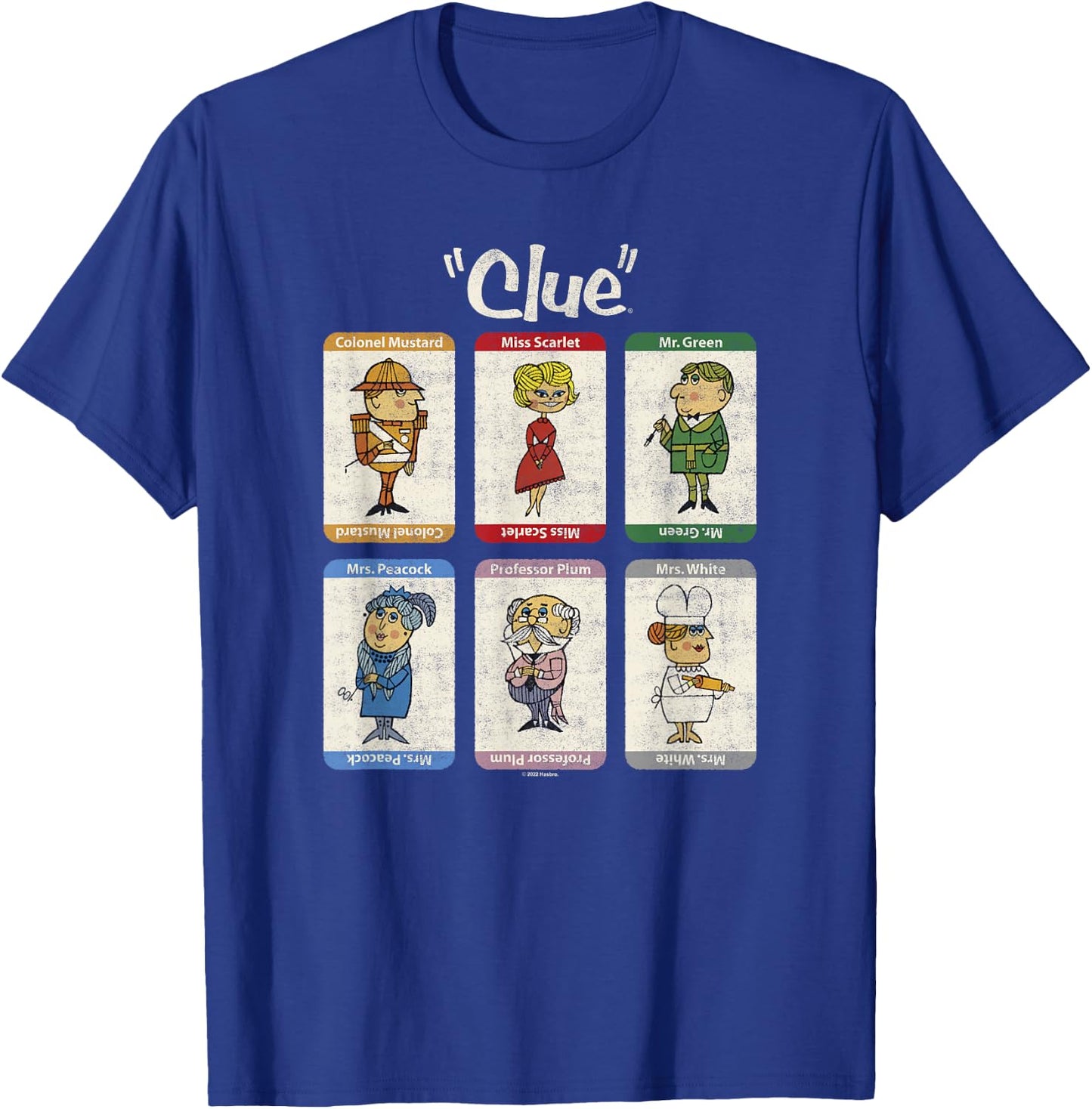 Clue Retro Character Box Up T-Shirt - T-Shirt | Royal
