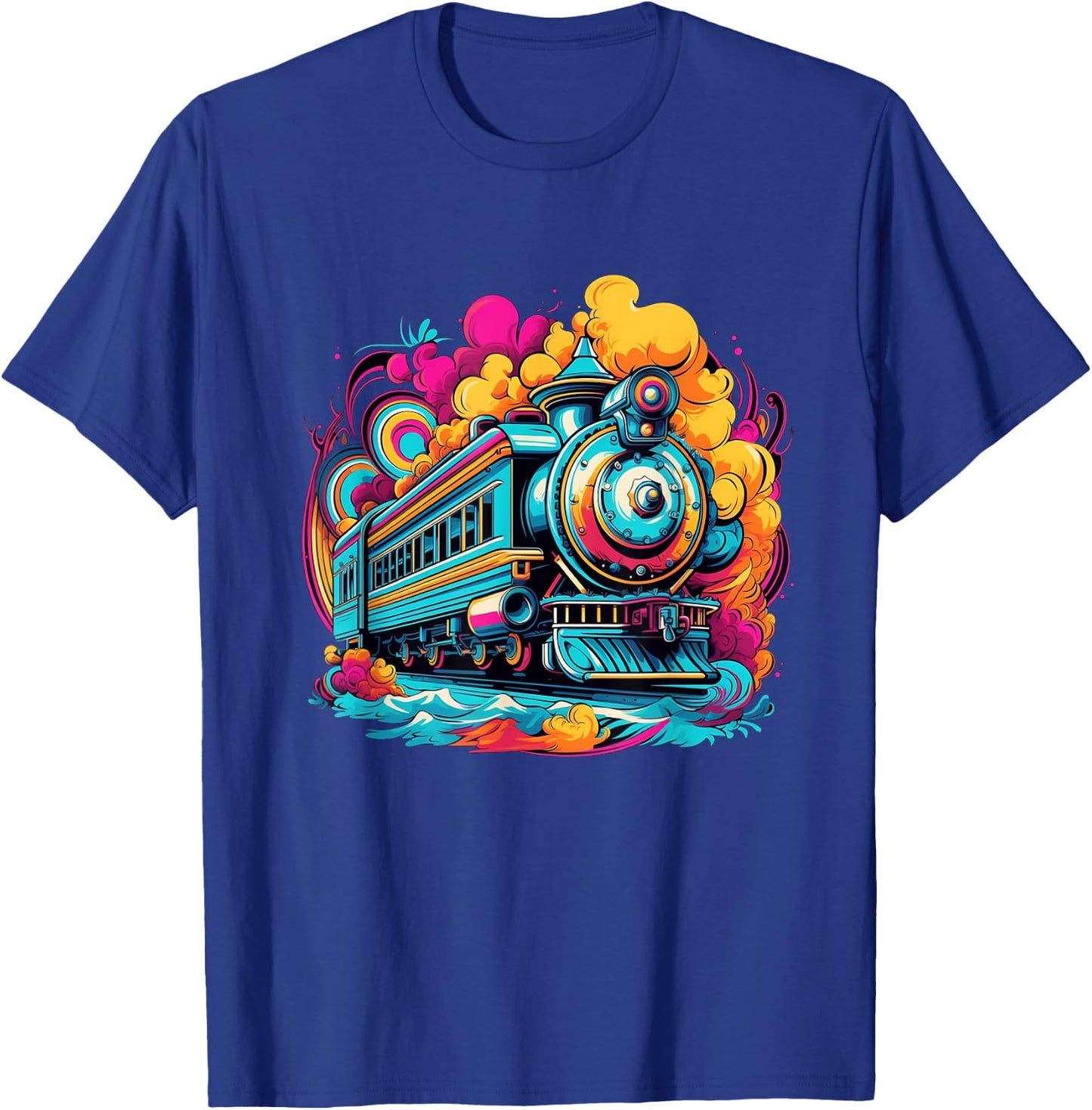 Train Locomotive & Model Railroad Trains T-Shirt - T-Shirt | Royal