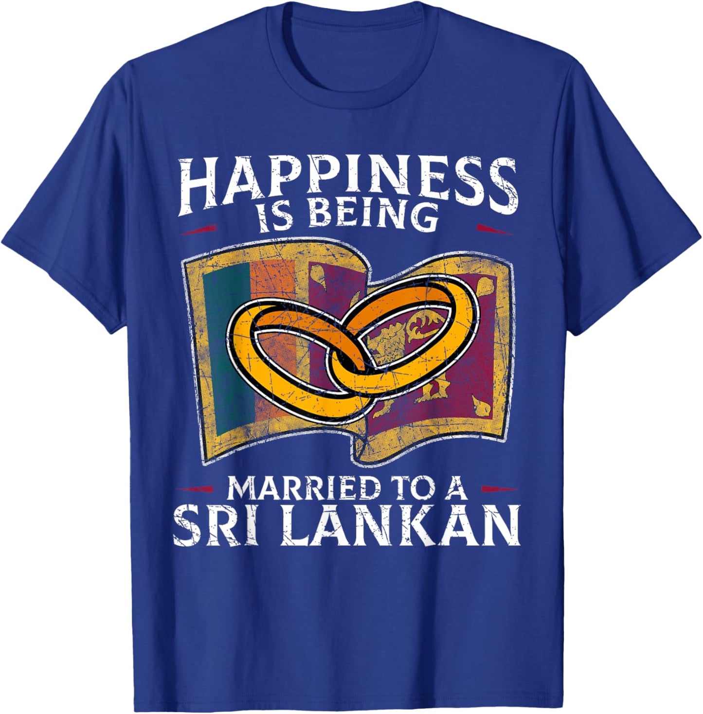 Sri Lankan Wedding Sri Lanka Heritage Roots Flag Married T-Shirt - T-Shirt | Royal