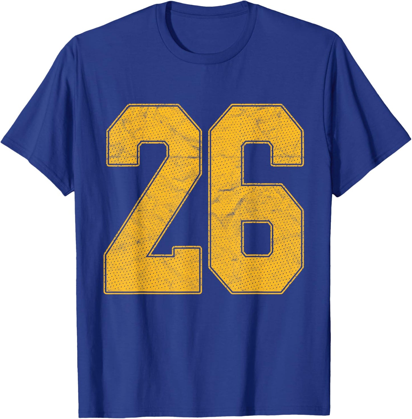 Number 26 Numbered Uniform Sports Team Jersey 26th Birthday T-Shirt - T-Shirt | Royal