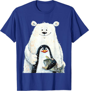cute Polar bear and penguin bird fish lovers animal friends T-Shirt - T-Shirt | Royal