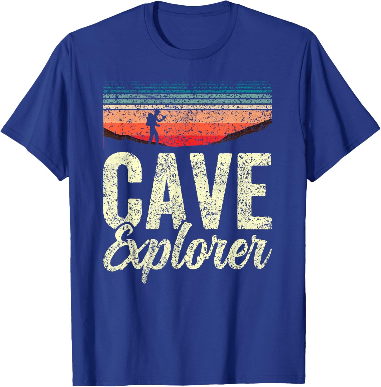 Cave Explorer Exploring Caving Hobby T-Shirt - T-Shirt | Royal