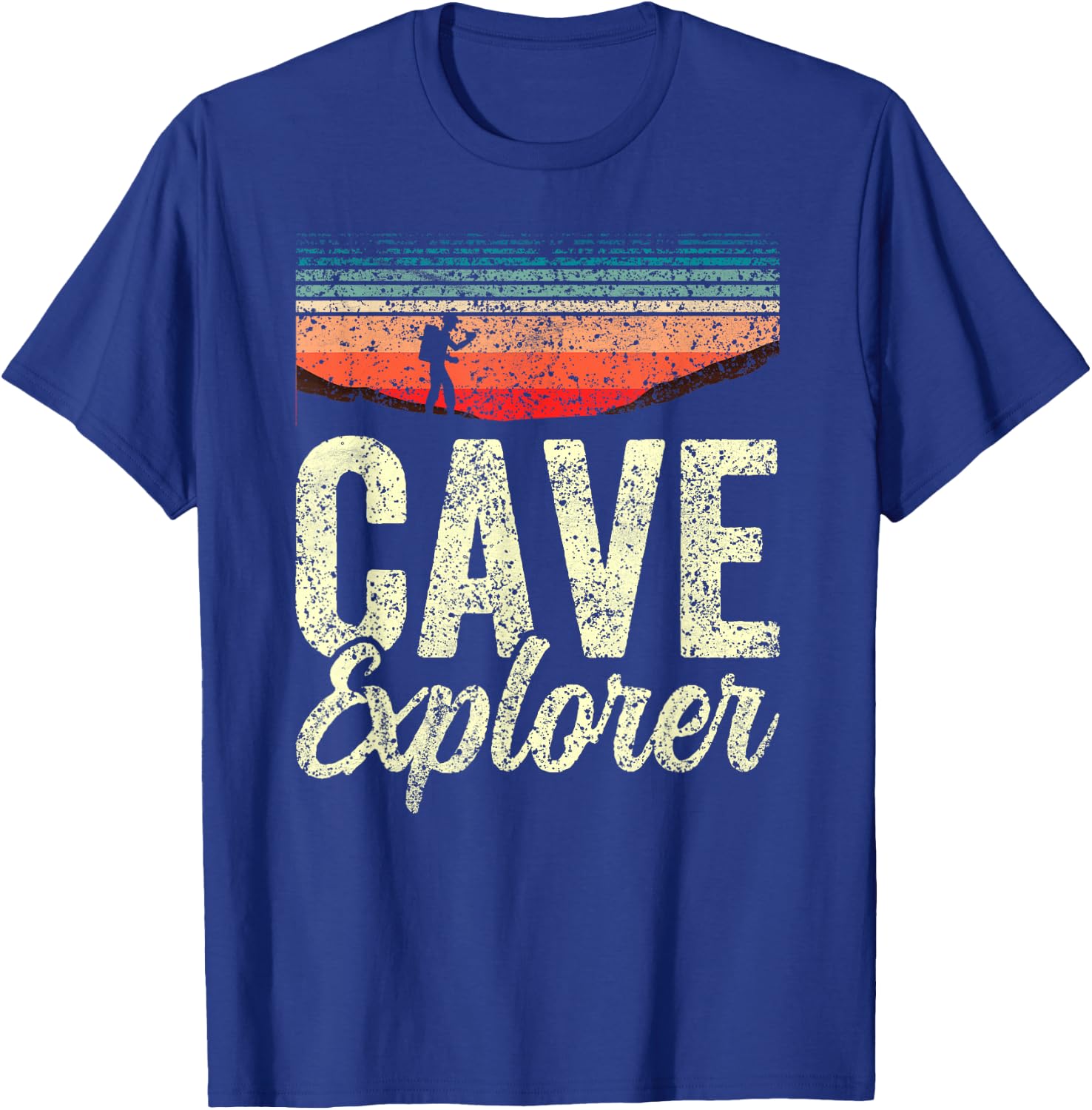 Cave Explorer Exploring Caving Hobby T-Shirt - T-Shirt | Royal
