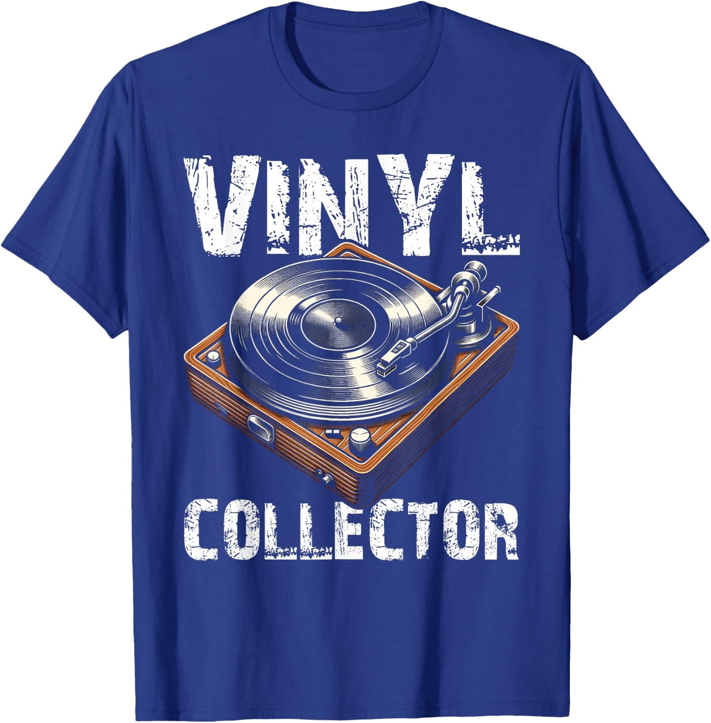 Retro Vinyl Record Music Player Lover Vinyl Record Collector T-Shirt - T-Shirt | Royal