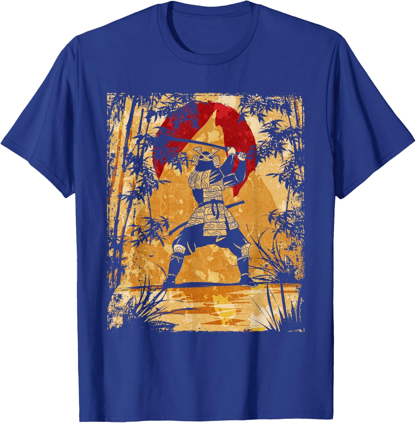 Samurai Japanese Art Vintage Fighter Retro T-Shirt - T-Shirt | Royal