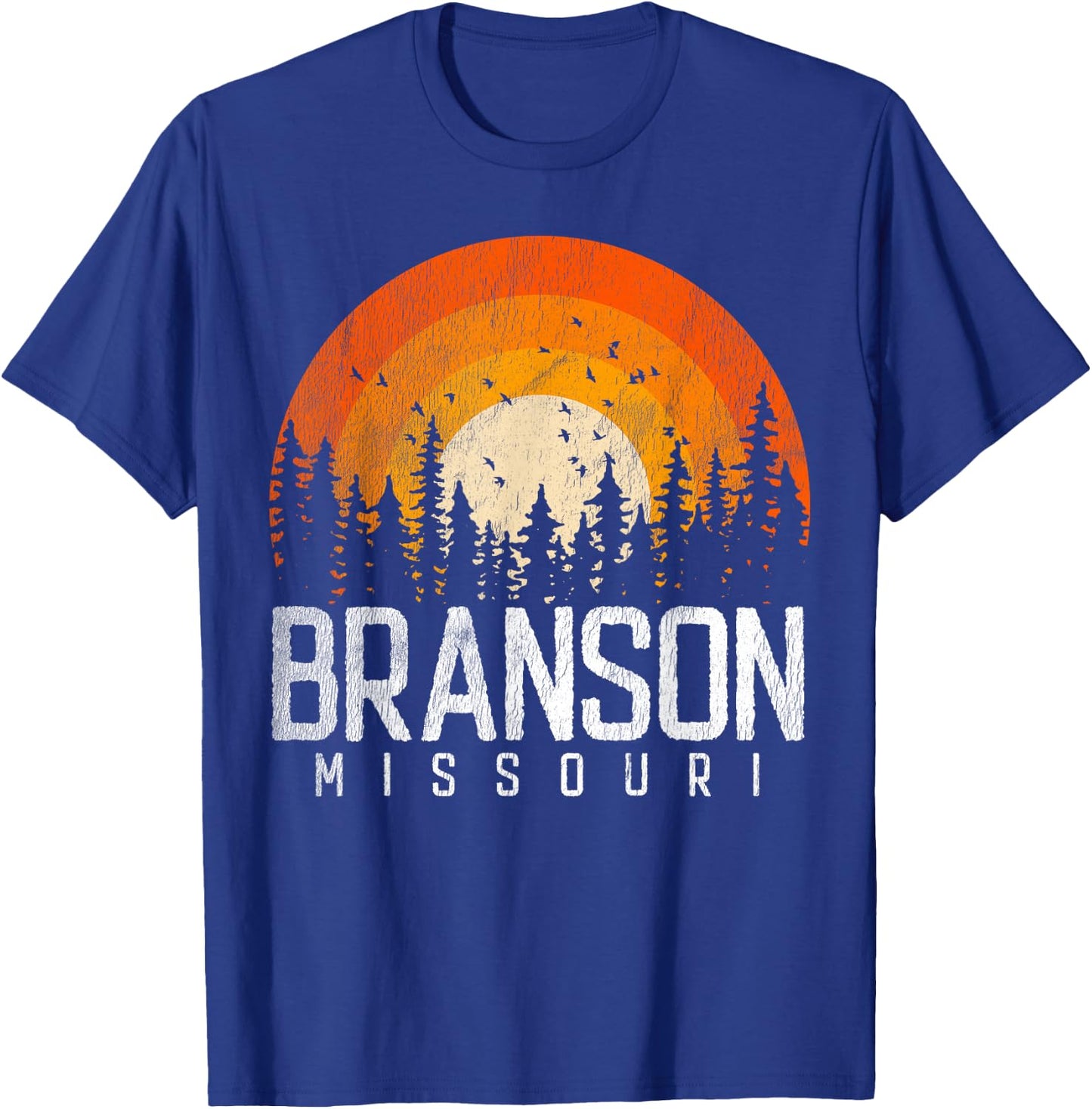 Branson Missouri MO Shirt Retro Vintage T-Shirt - T-Shirt | Royal