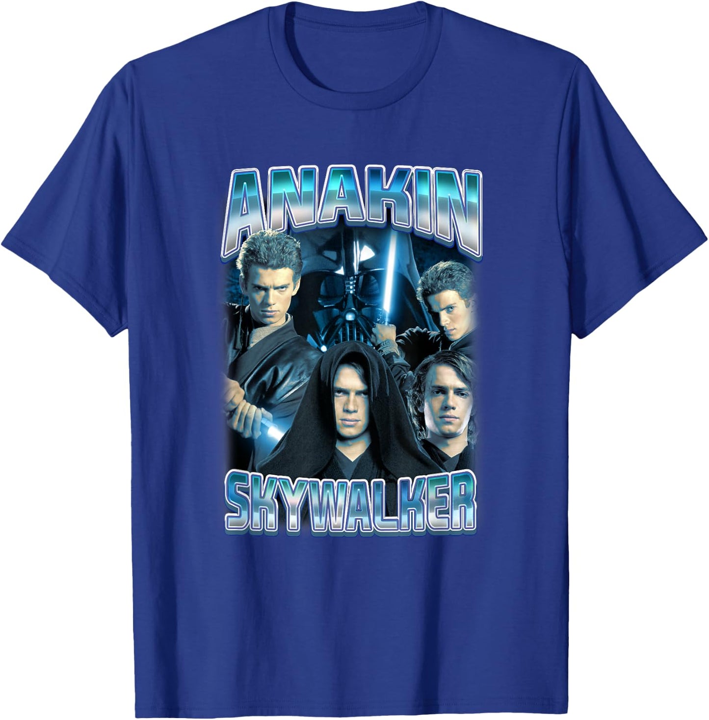 Star Wars Classic Anakin Skywalker Photo Collage Poster T-Shirt - T-Shirt | Royal