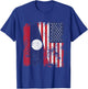 Laos USA Flag Distressed - Half American Women Kids Men T-Shirt - T-Shirt | Royal