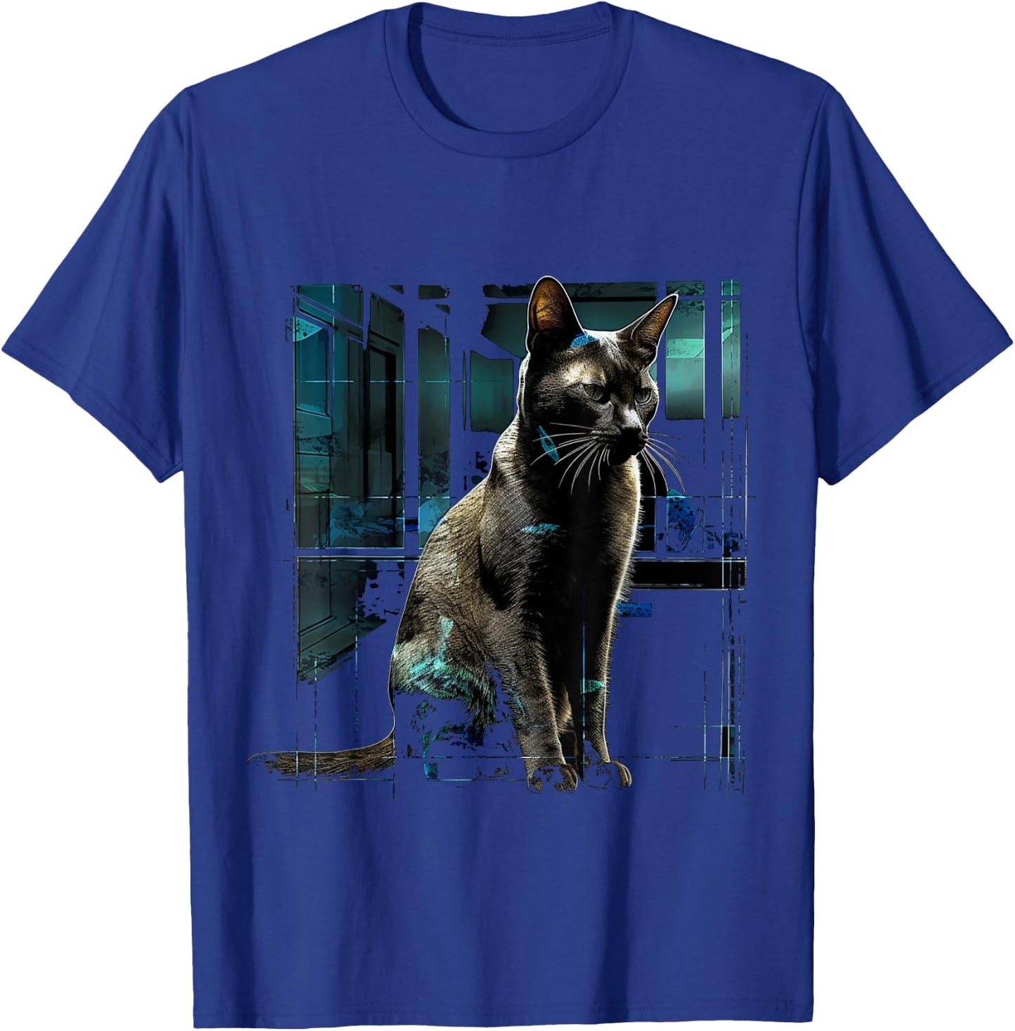 Cat Artwork - Cat Motif Animal Cat Women Kids T-Shirt - T-Shirt | Royal