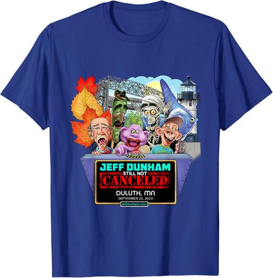 Jeff Dunham Duluth, MN (2023) T-Shirt - T-Shirt | Royal