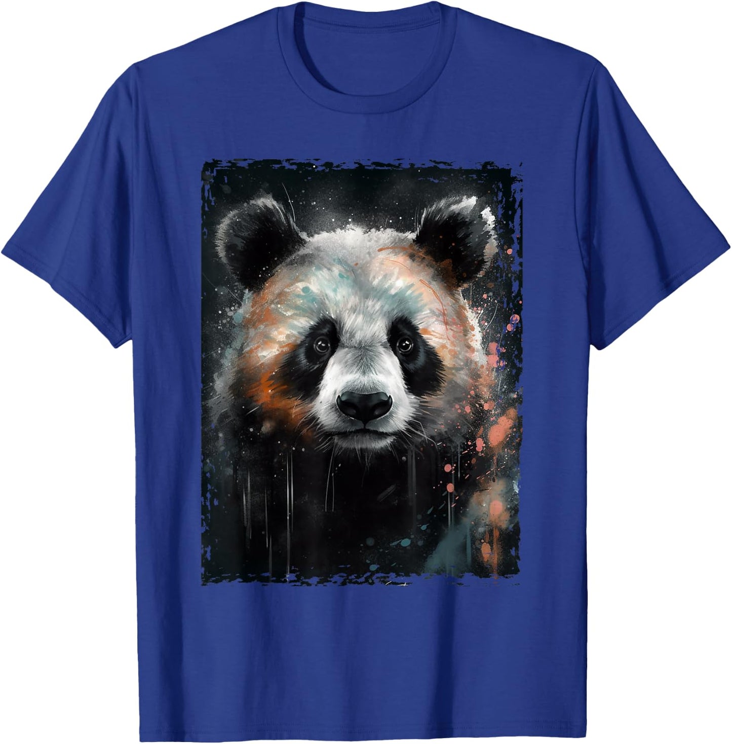 Panda Watercolor Panda Lovers Oil Painting Boys Kids Funny T-Shirt - T-Shirt | Royal