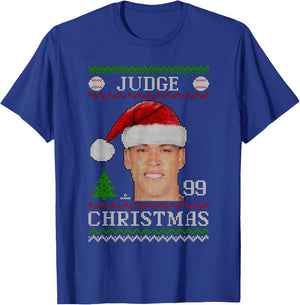 Aaron Judge New York Baseball Christmas Sweater MLBPA T-Shirt - T-Shirt | Royal