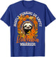 Funny Empty Sloth Leukemia Cancer Warrior Fights Leukemia Ca T-Shirt - T-Shirt | Royal