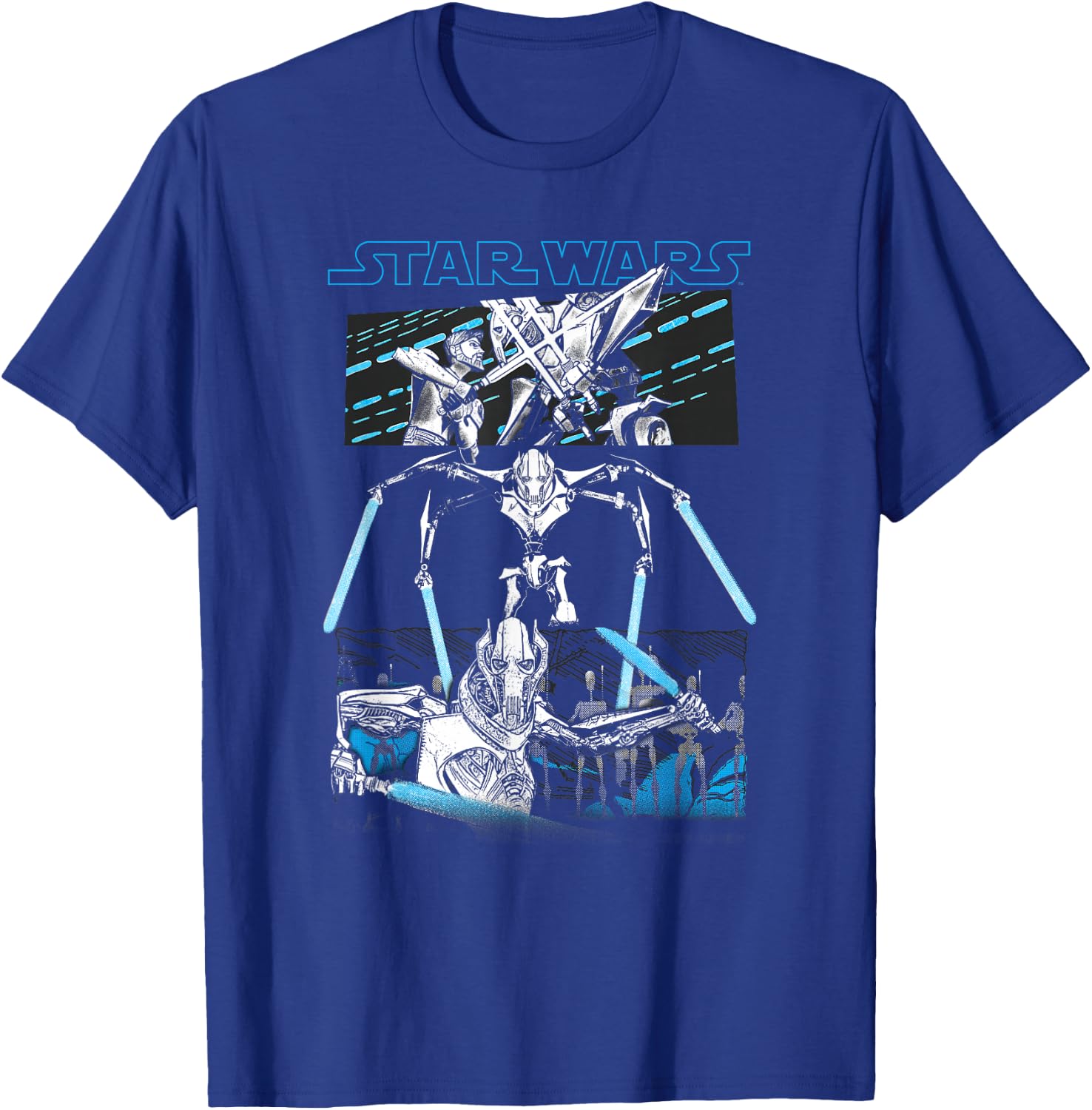 Star Wars General Grievous Lightsaber Panels T-Shirt - T-Shirt | Royal