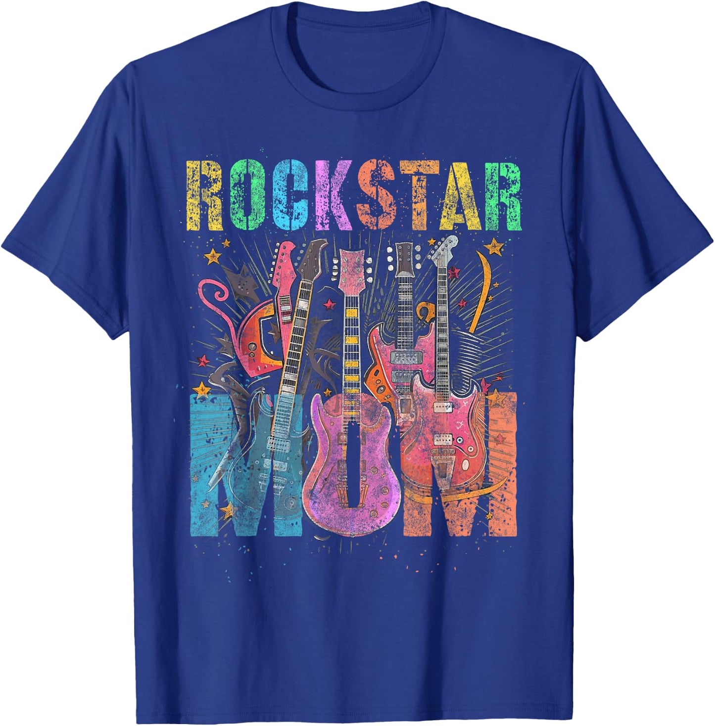 Funny ROCKSTAR MOM Rockin' Mommy Squad Mama Birthday T-Shirt - T-Shirt | Royal