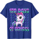 100 Magical Day of School Unicorn Shirts 100 Days Smarter Kids School Shirt Black Short Sleeve Small T-Shirt - T-Shirt | Royal
