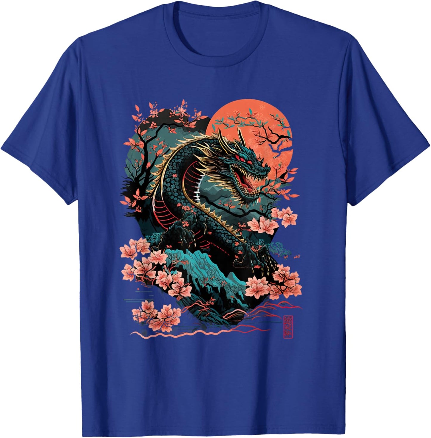 Japanese Aesthetic Dragon japanese art Japan Tattoo T-Shirt - T-Shirt | Royal