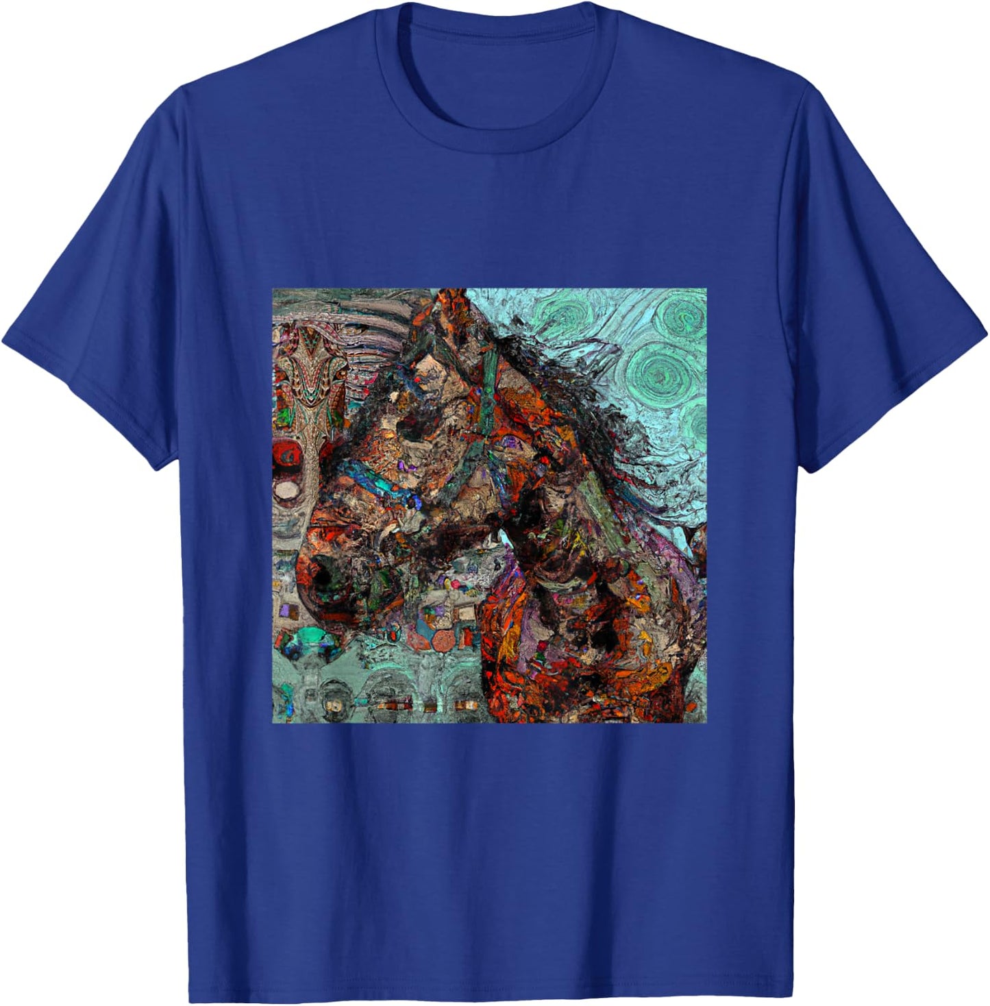 Horse Tribal Abstract Native American Art Design T-Shirt - T-Shirt | Royal