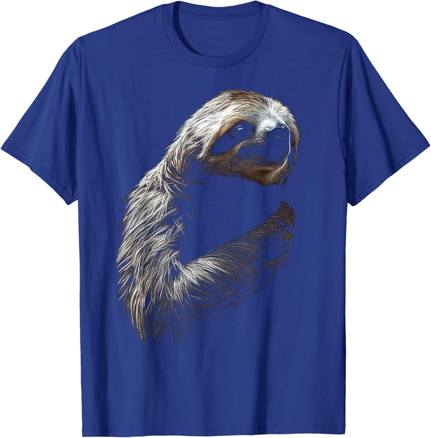 Sloth Portrait Artwork | Animal Motif Sloth T-Shirt - T-Shirt | Royal