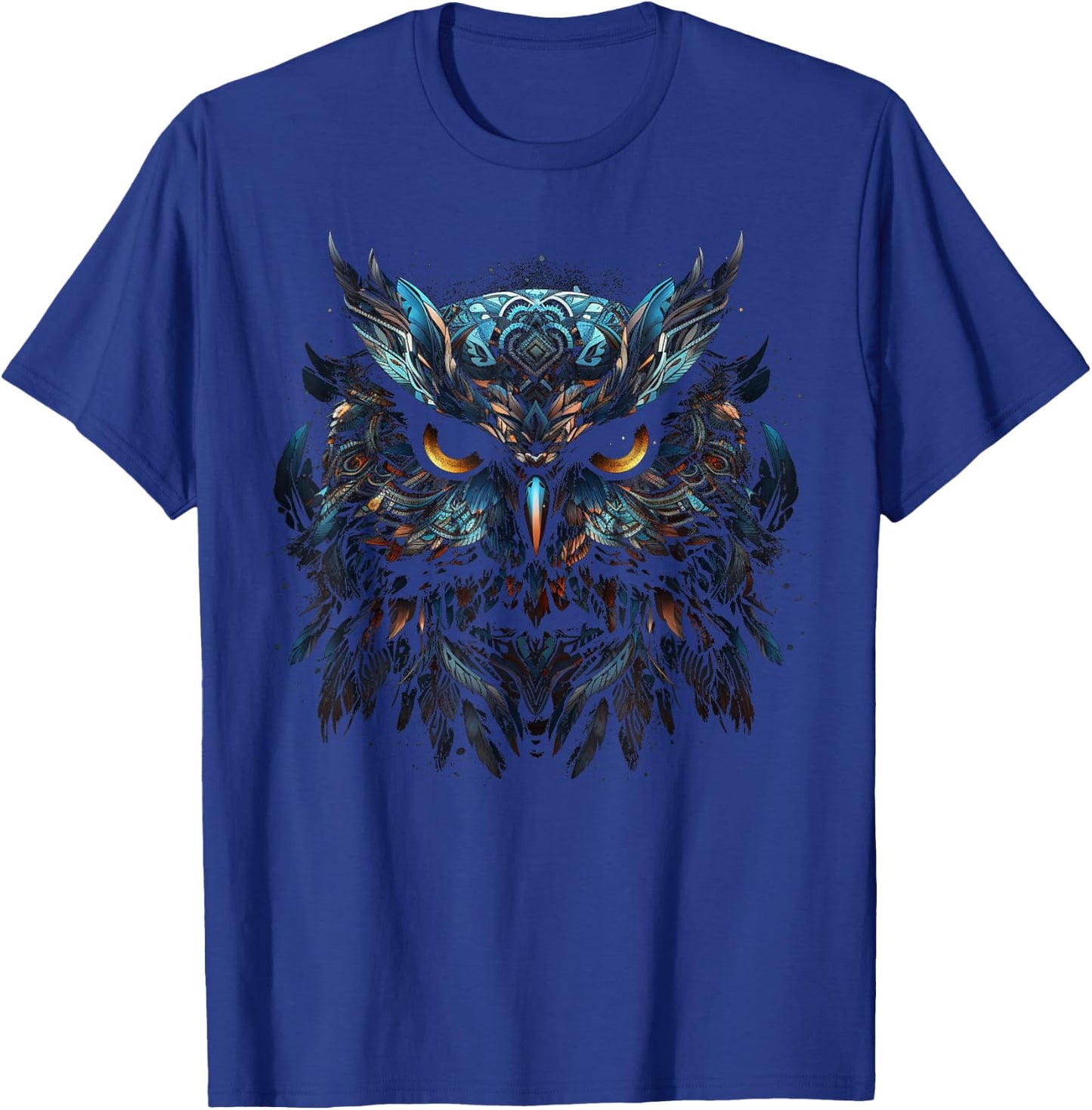 Owl Artwork - Animal Bird Art Owl T-Shirt - T-Shirt | Royal