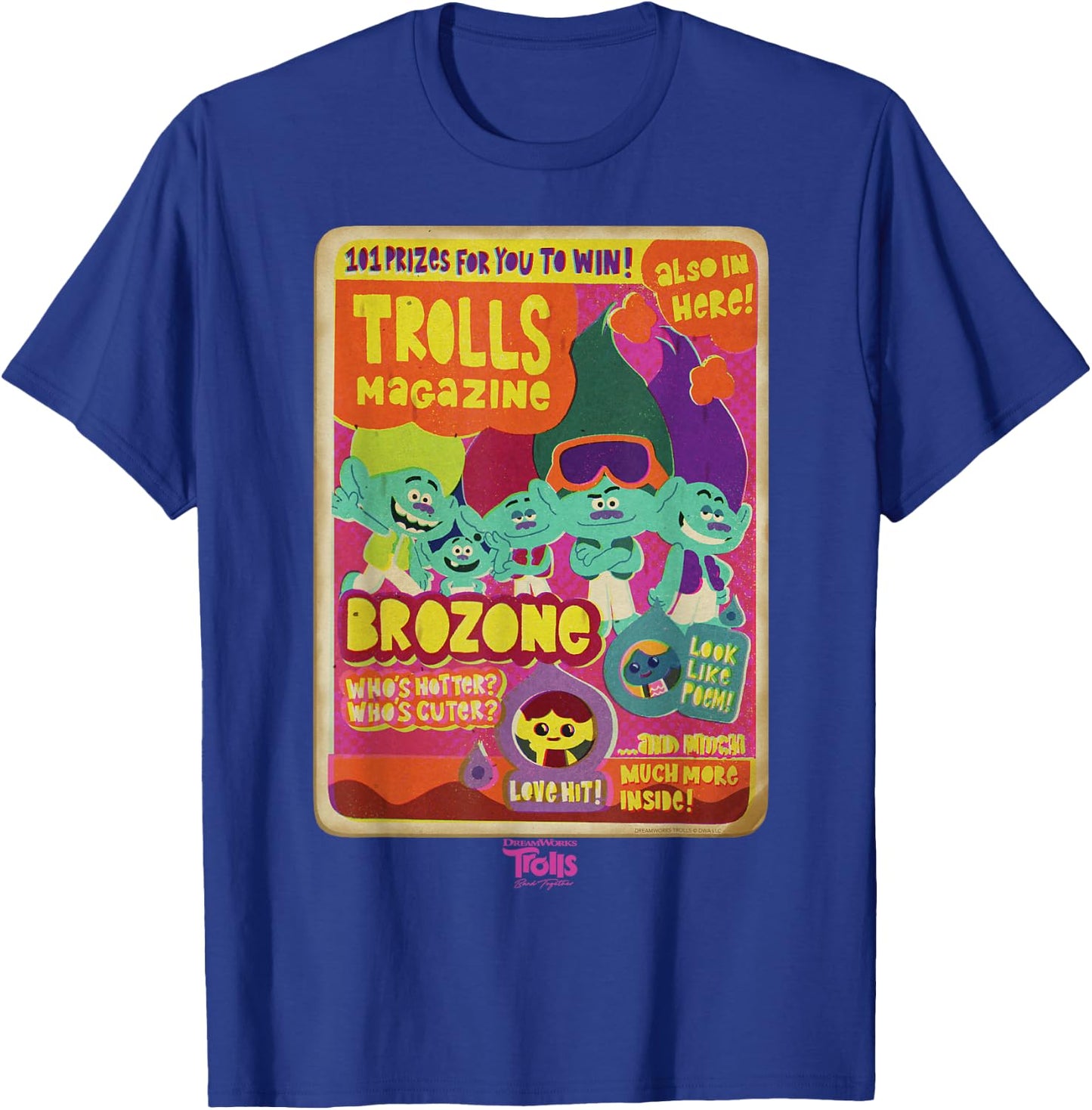 DreamWorks Trolls Band Together Brozone Magazine Cover T-Shirt - T-Shirt | Royal