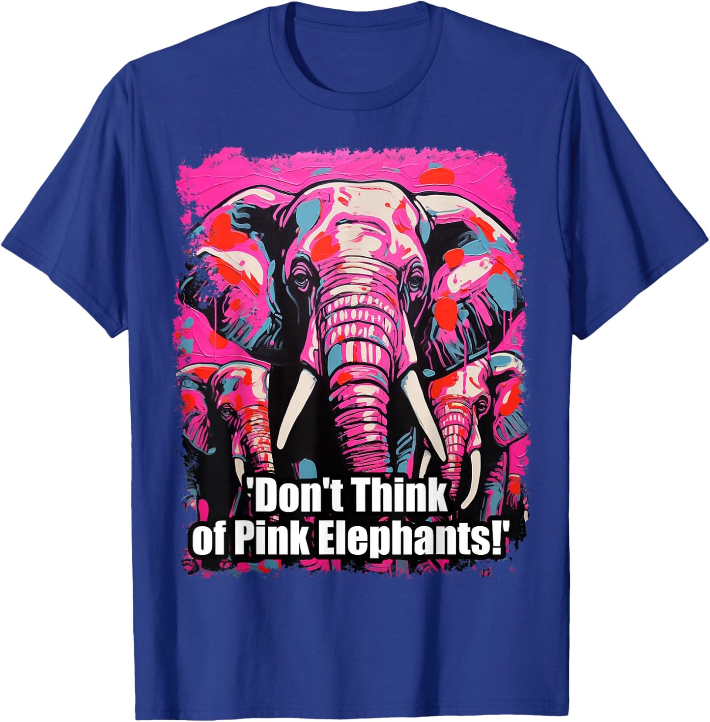 Pink Elelphant Paradox Psychology T-Shirt - T-Shirt | Royal