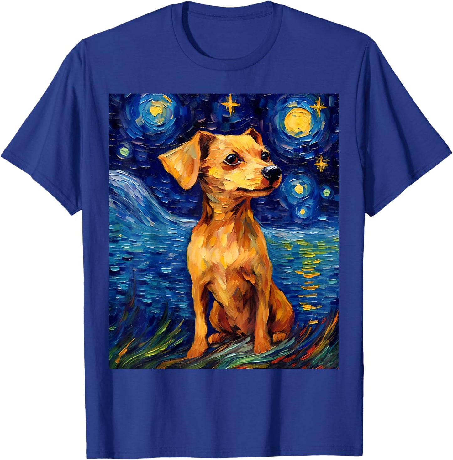 Surreal Starry Night Chiweenie Dog T-Shirt - T-Shirt | Royal
