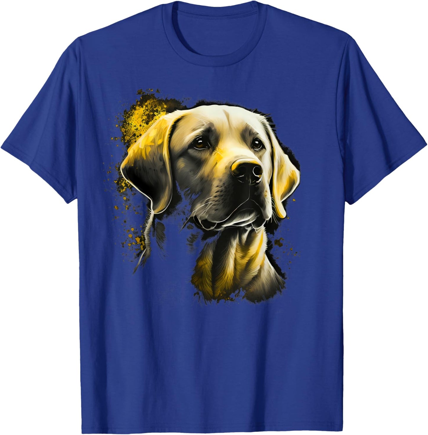Cute white Labrador Dog on yellow Labrador Retriever Lover Women Kids T-Shirt - T-Shirt | Royal