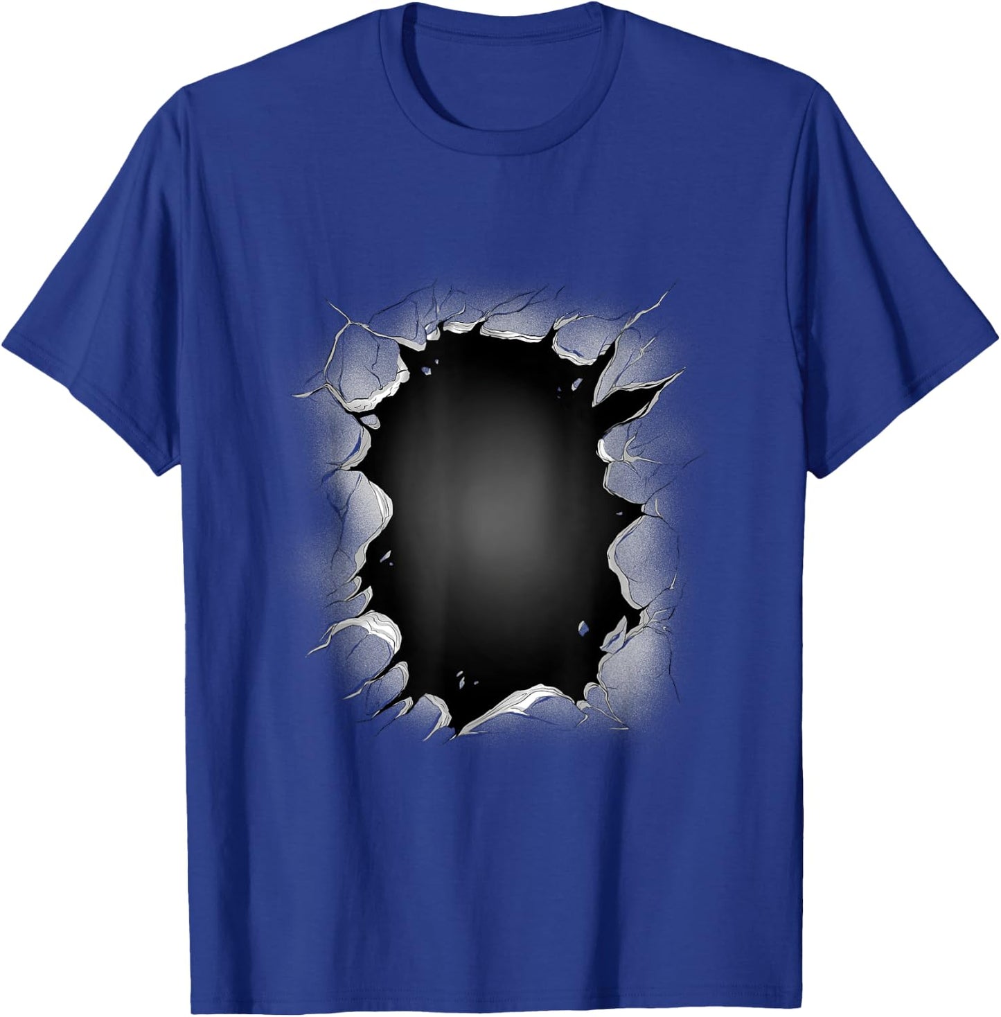 Hole in wall optical illusion T-Shirt - T-Shirt | Royal