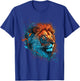 Roaring Colors - Lion Graphic Design with a Vibrant Twist Small T-Shirt - T-Shirt | Royal