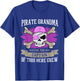 Pirate Grandma Caribbean Captain Grandmother Pirate , Black T-Shirt - T-Shirt | Royal
