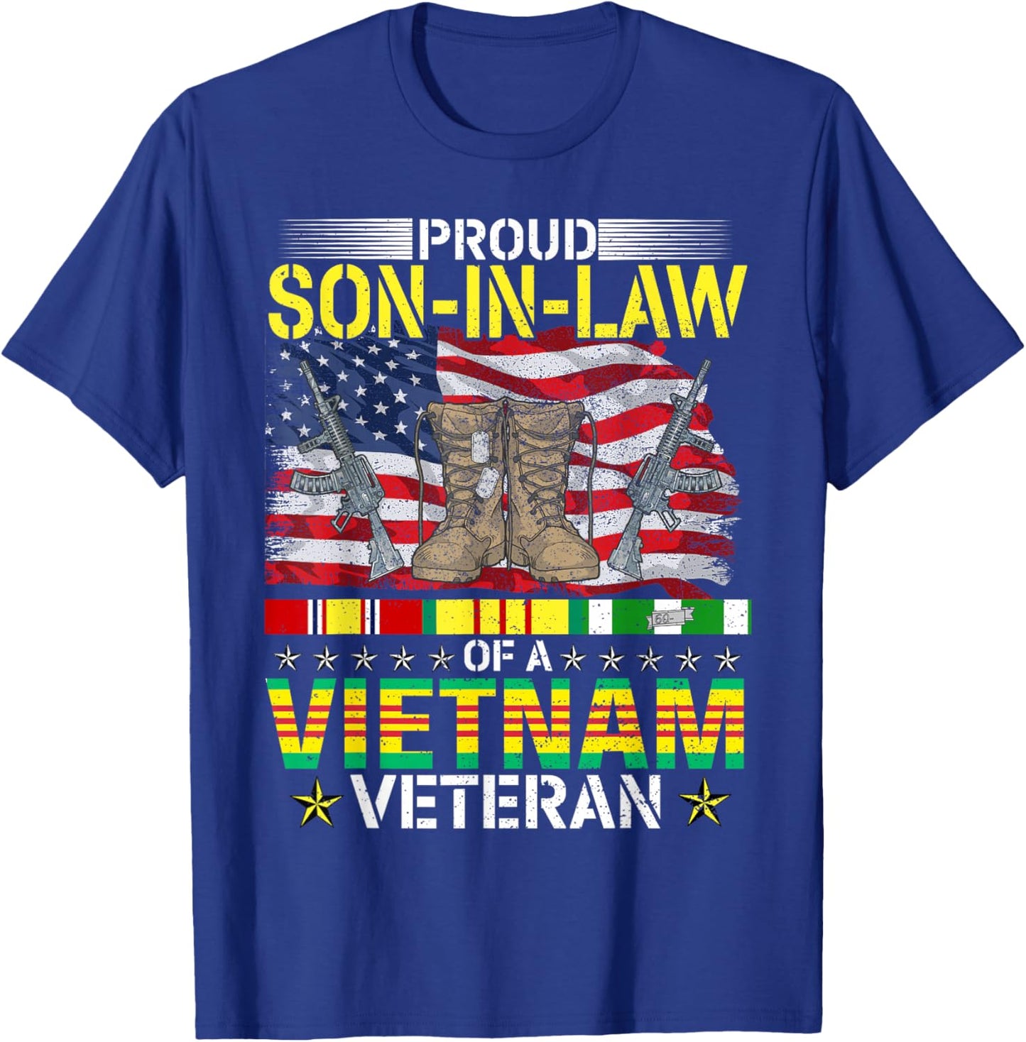 Vintage Proud Son-In-Law Of A Vietnam Veteran T-Shirt - T-Shirt | Royal