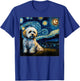 Surrealism Starry Night Shichon dog T-Shirt - T-Shirt | Royal