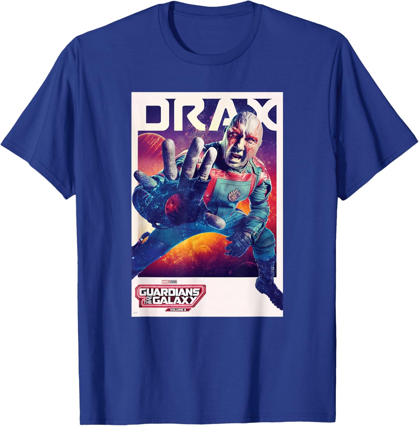 Marvel Guardians of The Galaxy Volume 3 Drax Poster T-Shirt - T-Shirt | Royal
