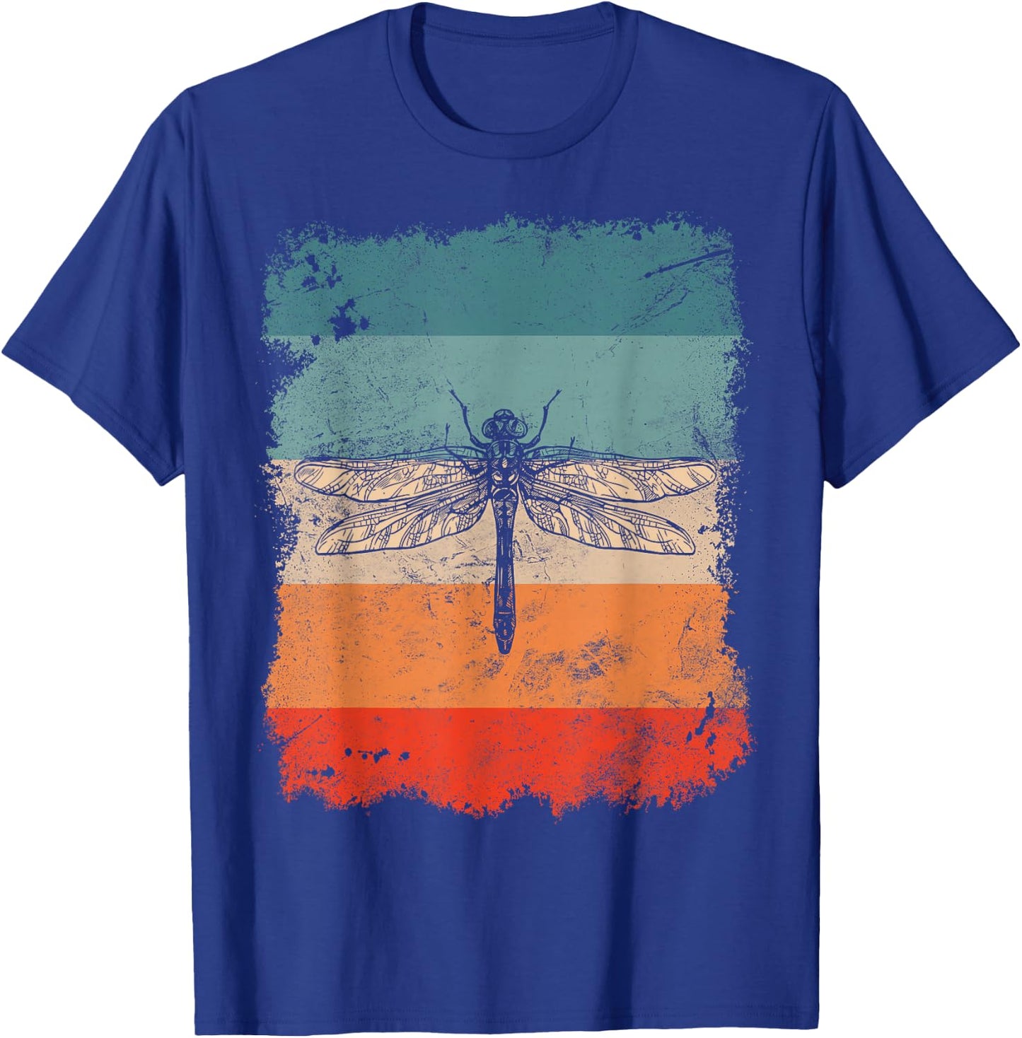 Retro Vintage Insect Dragonfly T-Shirt - T-Shirt | Royal