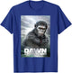 Dawn of The Planet of The Apes Caesar in Paint Movie Poster T-Shirt - T-Shirt | Royal