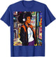Anime Black Girl Lofi Music 90s Retro Afro Cartoon T-Shirt - T-Shirt | Royal