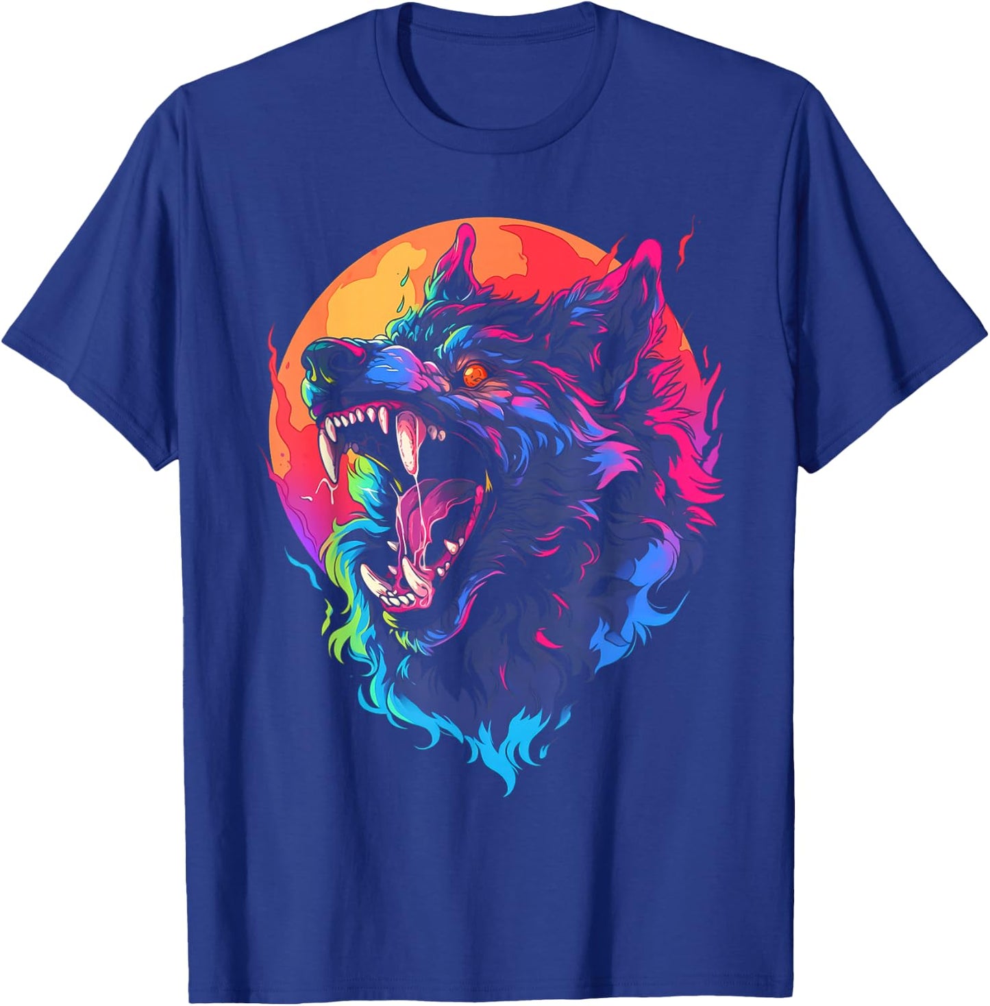 Horror Werewolf Head Halloween Mythology Wolf Shifter Lycan T-Shirt - T-Shirt | Royal
